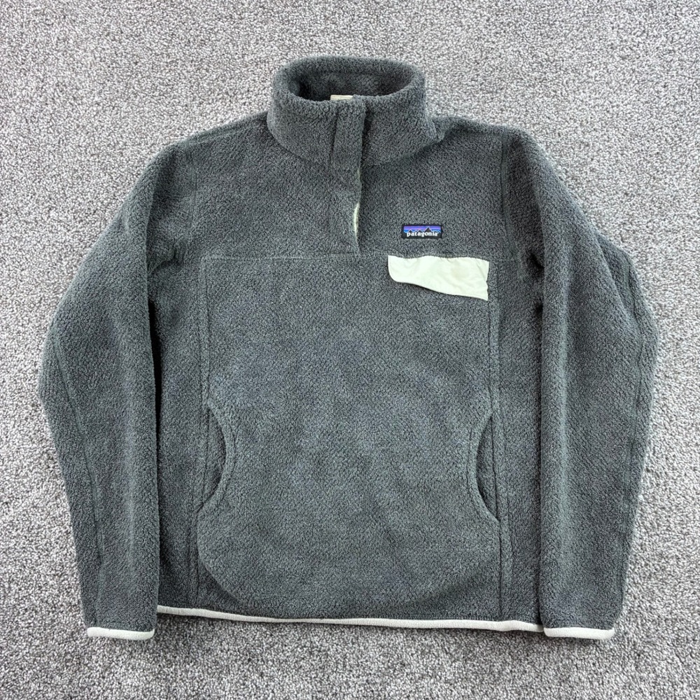 Patagonia Re-Tool Snap-T Pullover Women's Medium Gray Fleece Sweater 25442